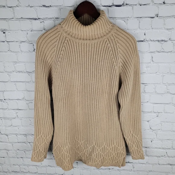 RINO ROSSI | vintage cable knit turtleneck sweater - Picture 1 of 7